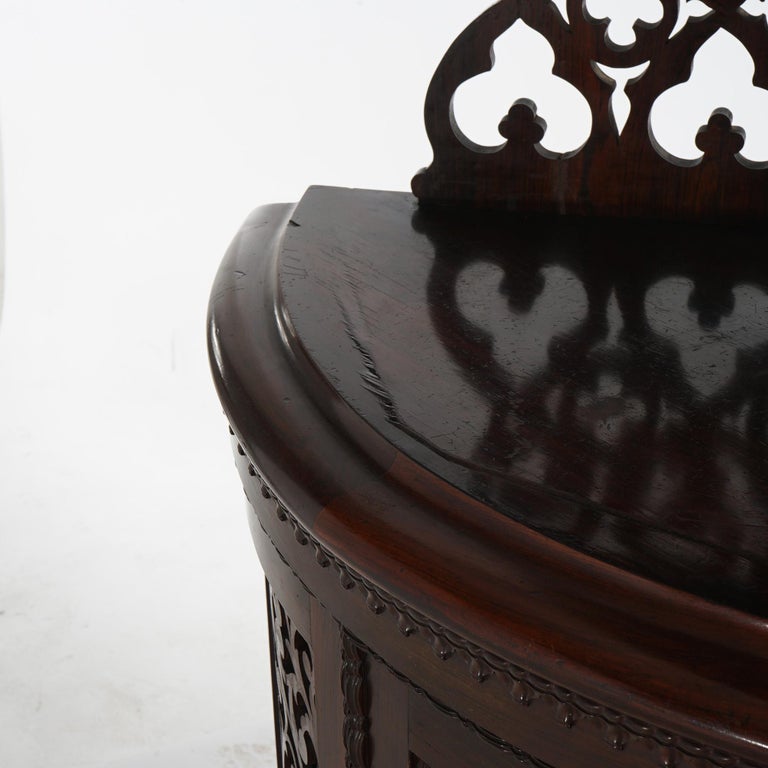 Antique Victorian Rosewood Etagere with Reticulated & Graduated Carved Shelving