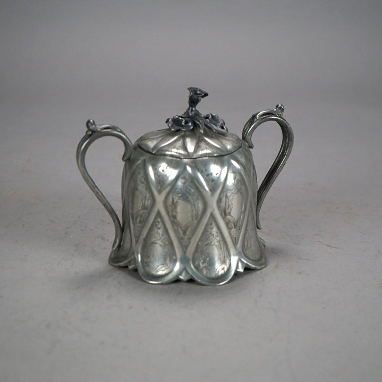 Four Piece Antique Silver Plated Tea Set C1890