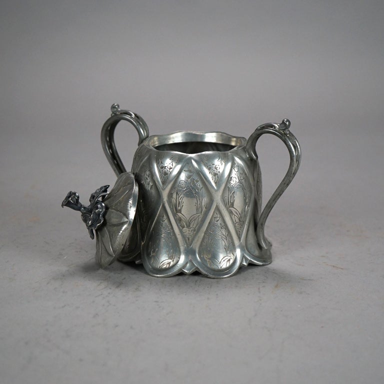 Four Piece Antique Silver Plated Tea Set C1890