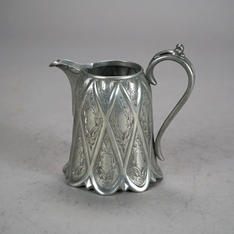 Four Piece Antique Silver Plated Tea Set C1890