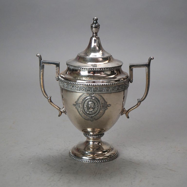 Five Piece Antique Silver Plated Tea Set C1890