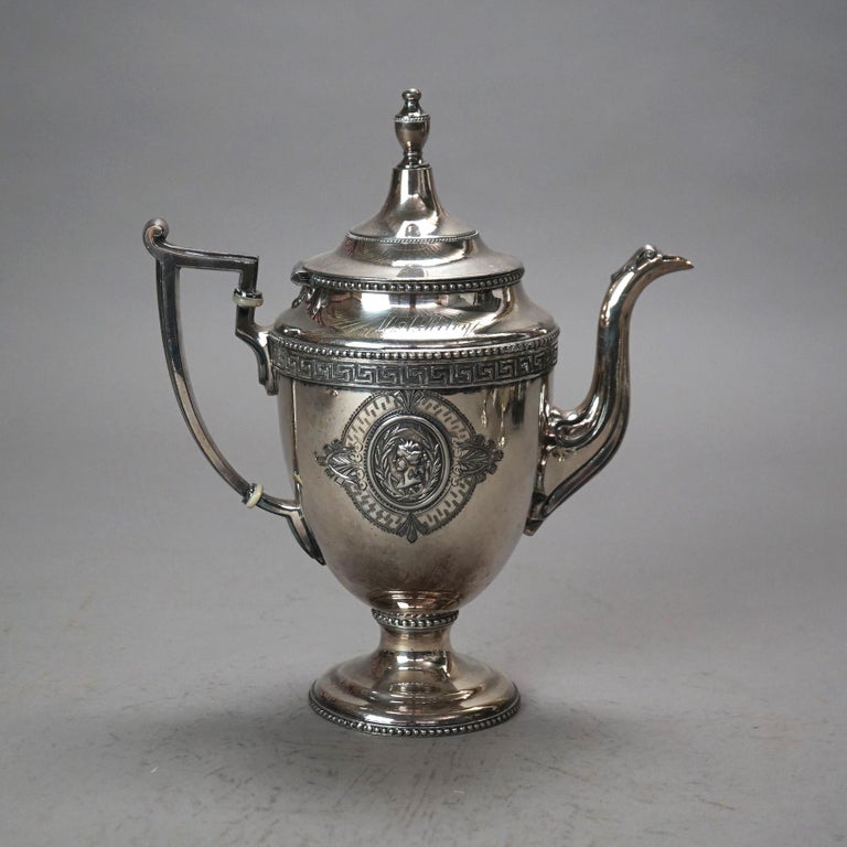 Five Piece Antique Silver Plated Tea Set C1890