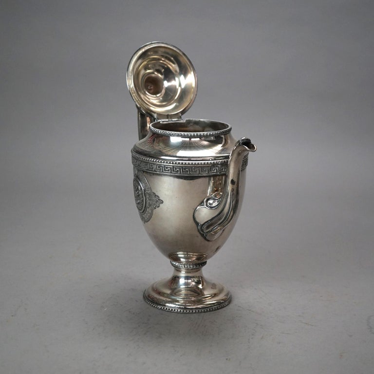 Five Piece Antique Silver Plated Tea Set C1890