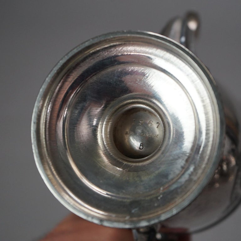 Five Piece Antique Silver Plated Tea Set C1890