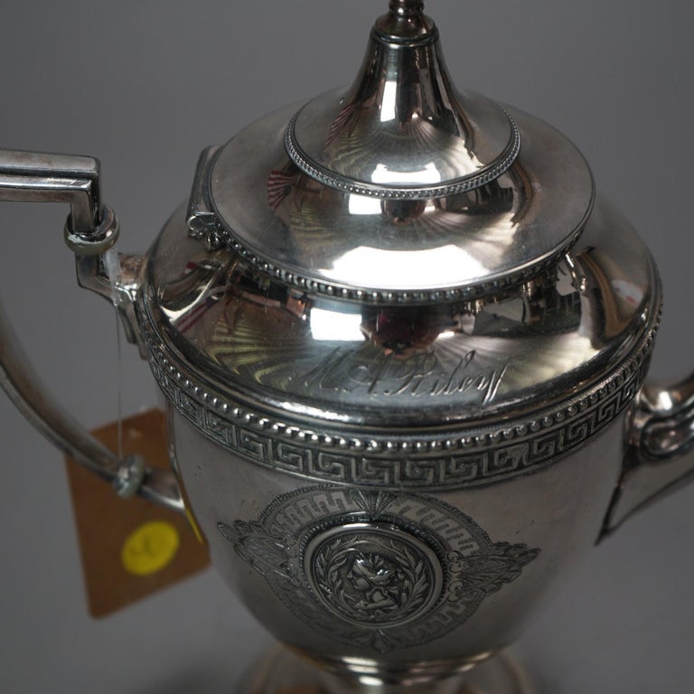 Five Piece Antique Silver Plated Tea Set C1890