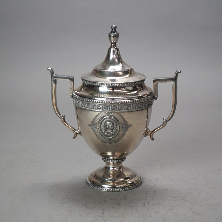 Five Piece Antique Silver Plated Tea Set C1890