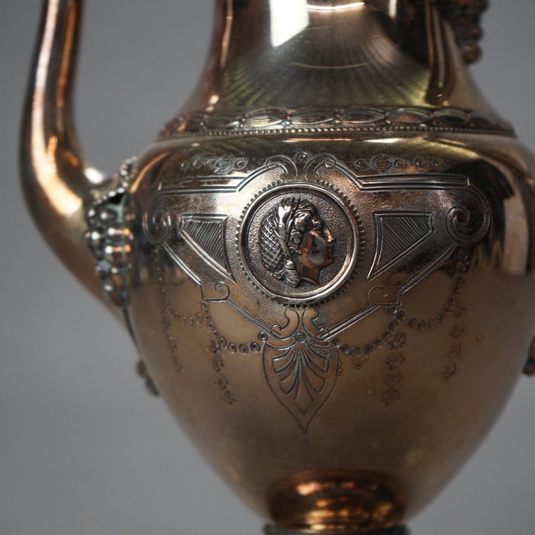 Antique Silver Plated Figural Teapot C1890
