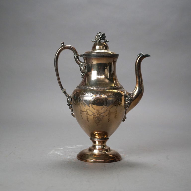 Antique Silver Plated Figural Teapot C1890