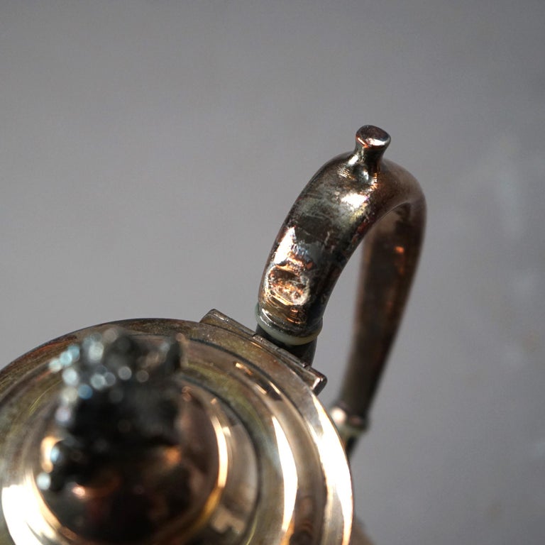 Antique Silver Plated Figural Teapot C1890