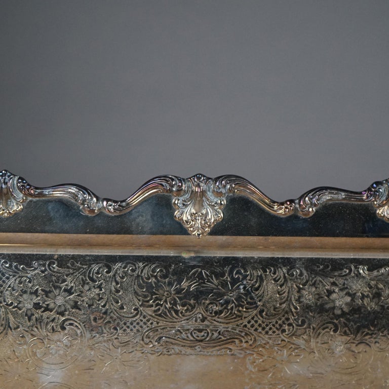 Four Piece Antique Silver Plated Footed Tea Set C1890
