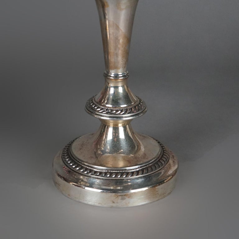 Pair of Antique Sheffield School Silver Plate Five-Light Candelabras c1890