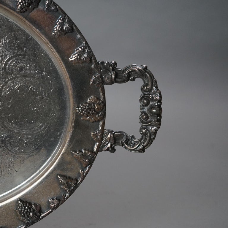 Four Piece Antique Silver Plated Tea Set C1890
