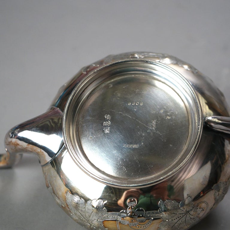Four Piece Antique Silver Plated Tea Set C1890
