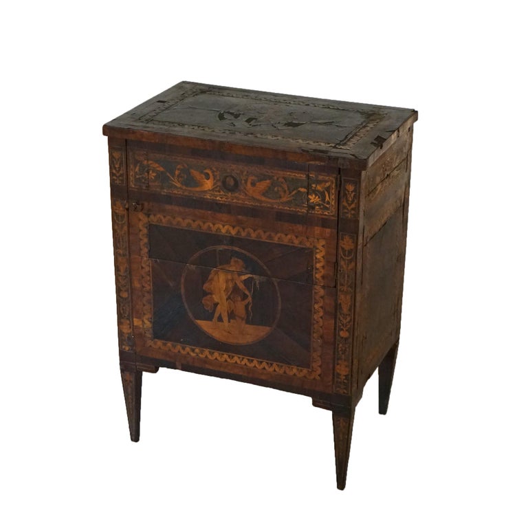 18thC Commode by Giovanni Battista Maggiolini with Classical Scenic Inlay c1770