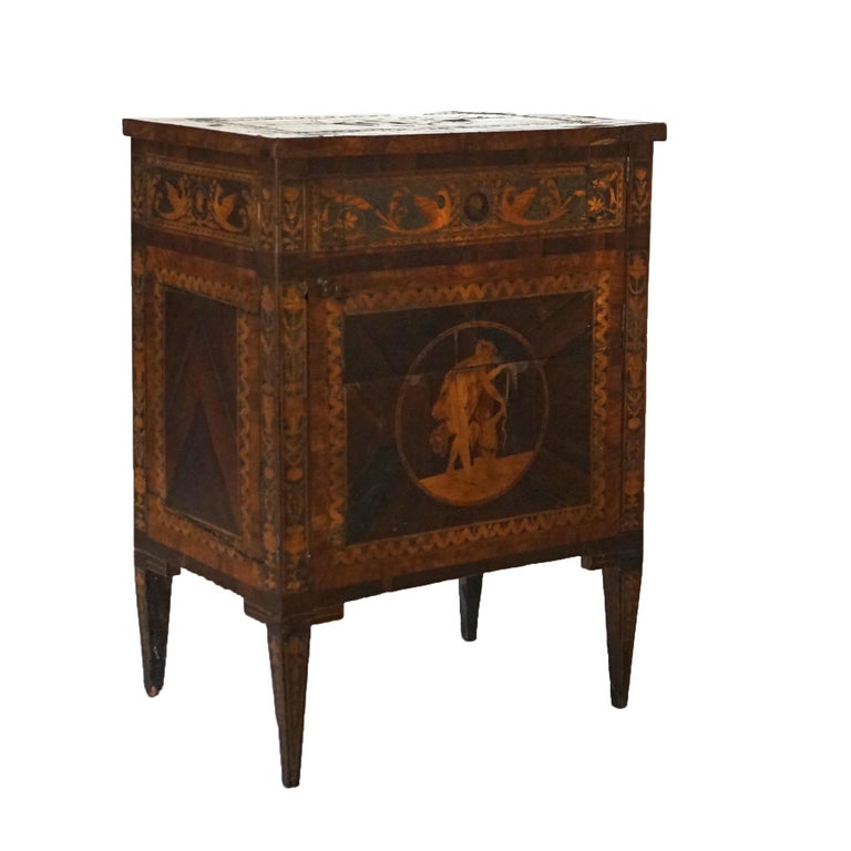 18thC Commode by Giovanni Battista Maggiolini with Classical Scenic Inlay c1770