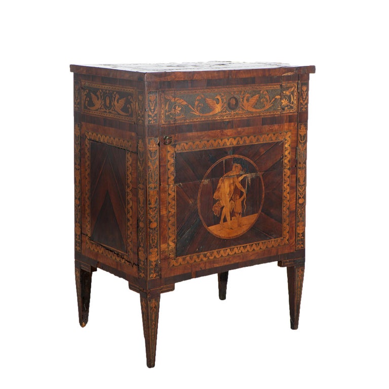 18thC Commode by Giovanni Battista Maggiolini with Classical Scenic Inlay c1770