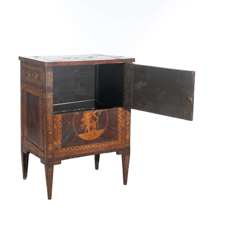 18thC Commode by Giovanni Battista Maggiolini with Classical Scenic Inlay c1770