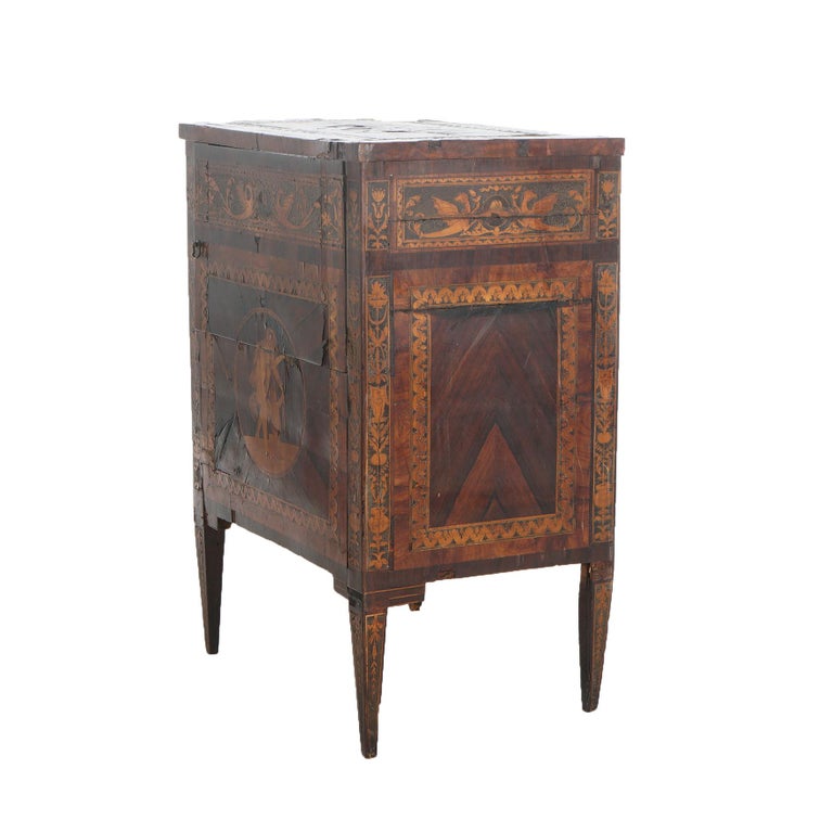 18thC Commode by Giovanni Battista Maggiolini with Classical Scenic Inlay c1770