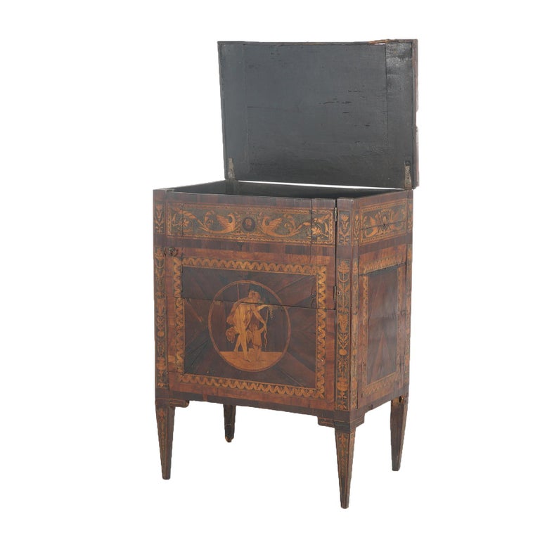 18thC Commode by Giovanni Battista Maggiolini with Classical Scenic Inlay c1770