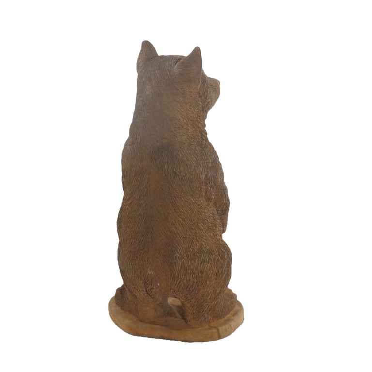 Bronze Finished Cast Hardstone Standing Black Bear Cub 20thC