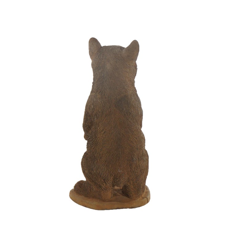 Bronze Finished Cast Hardstone Standing Black Bear Cub 20thC