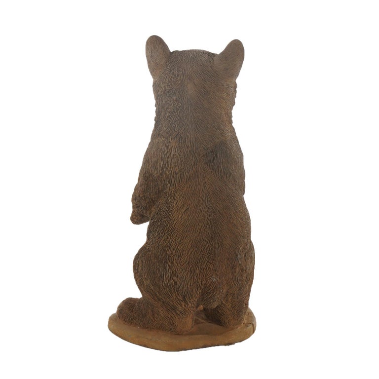 Bronze Finished Cast Hardstone Standing Black Bear Cub 20thC