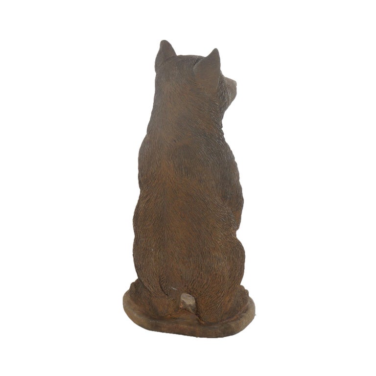 Bronze Finished Cast Hardstone Standing Black Bear Cub 20thC