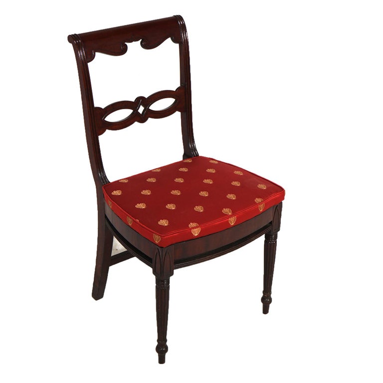 Antique Pair of Sheraton Mahogany Dining Chairs C1830’s