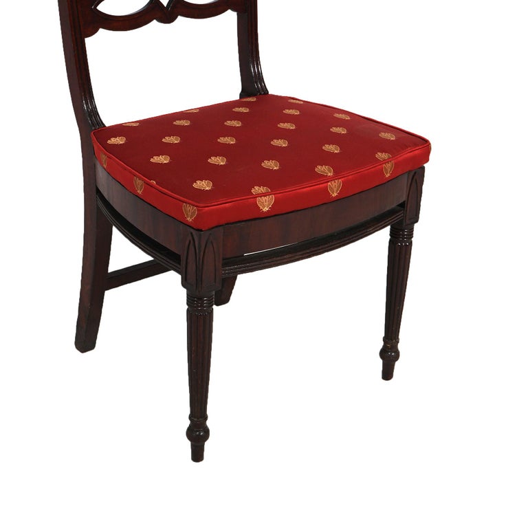 Antique Pair of Sheraton Mahogany Dining Chairs C1830’s