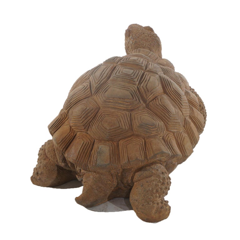 Bronze Finished Cast Hardstone Garden Tortoise 20thC
