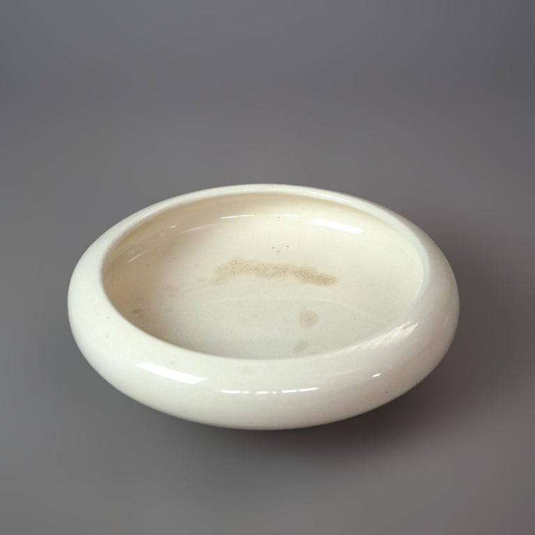 Antique Chinese Pottery Glazed & Footed Low Bowl Circa 1920