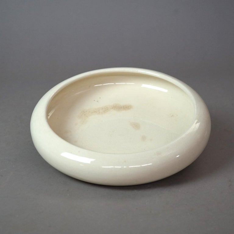 Antique Chinese Pottery Glazed & Footed Low Bowl Circa 1920