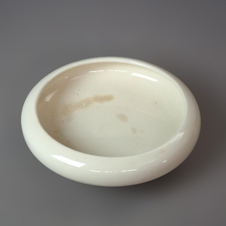 Antique Chinese Pottery Glazed & Footed Low Bowl Circa 1920