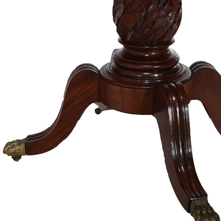 Antique Duncan Phyfe Carved Mahogany Card Table C1830’s