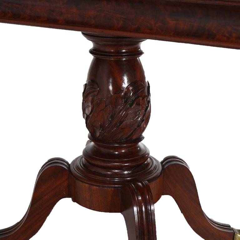 Antique Duncan Phyfe Carved Mahogany Card Table C1830’s