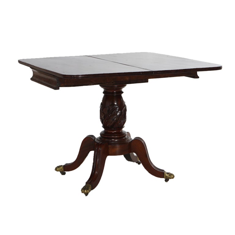 Antique Duncan Phyfe Carved Mahogany Card Table C1830’s