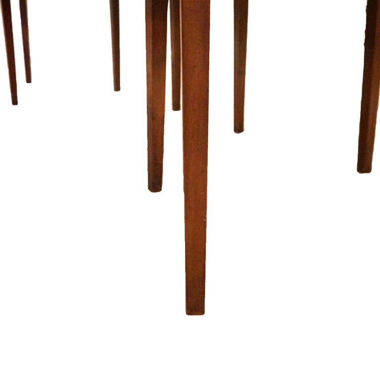 Antique Hepplewhite Three Section Mahogany Banquet Table c1830