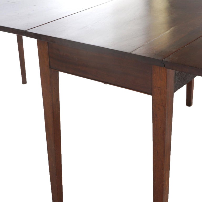 Antique Hepplewhite Three Section Mahogany Banquet Table c1830