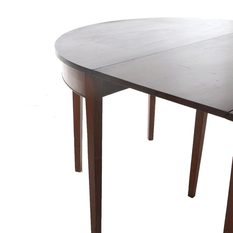 Antique Hepplewhite Three Section Mahogany Banquet Table c1830