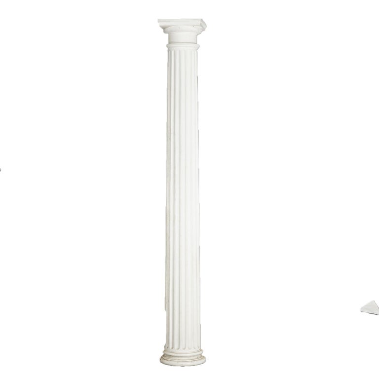 Neoclassical Composition Tall Doric Form Column, 94"h, 20thC
