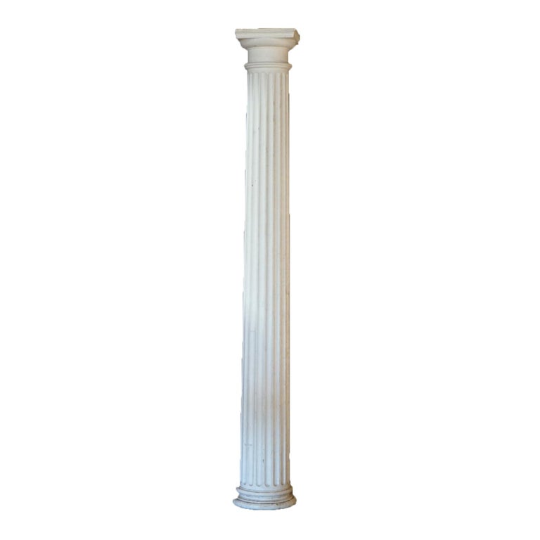 Neoclassical Composition Tall Doric Form Column, 94"h, 20thC
