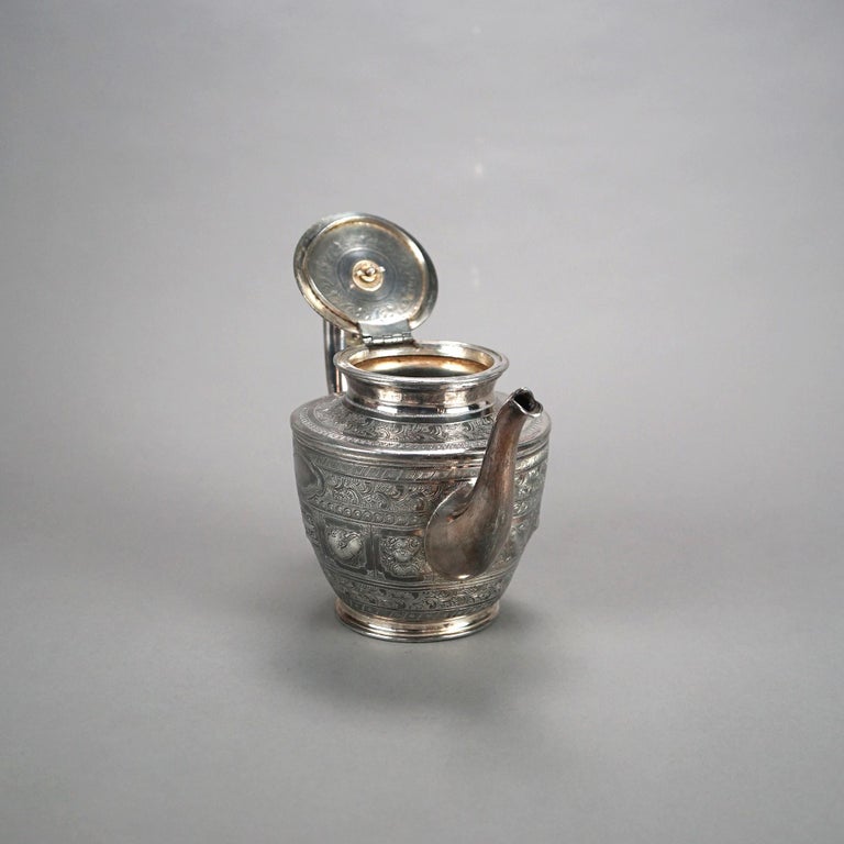 Antique Silver Plated Figural Teapot C1890