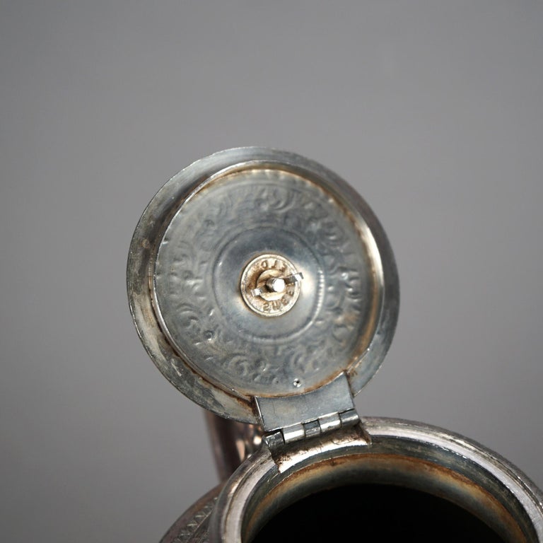Antique Silver Plated Figural Teapot C1890
