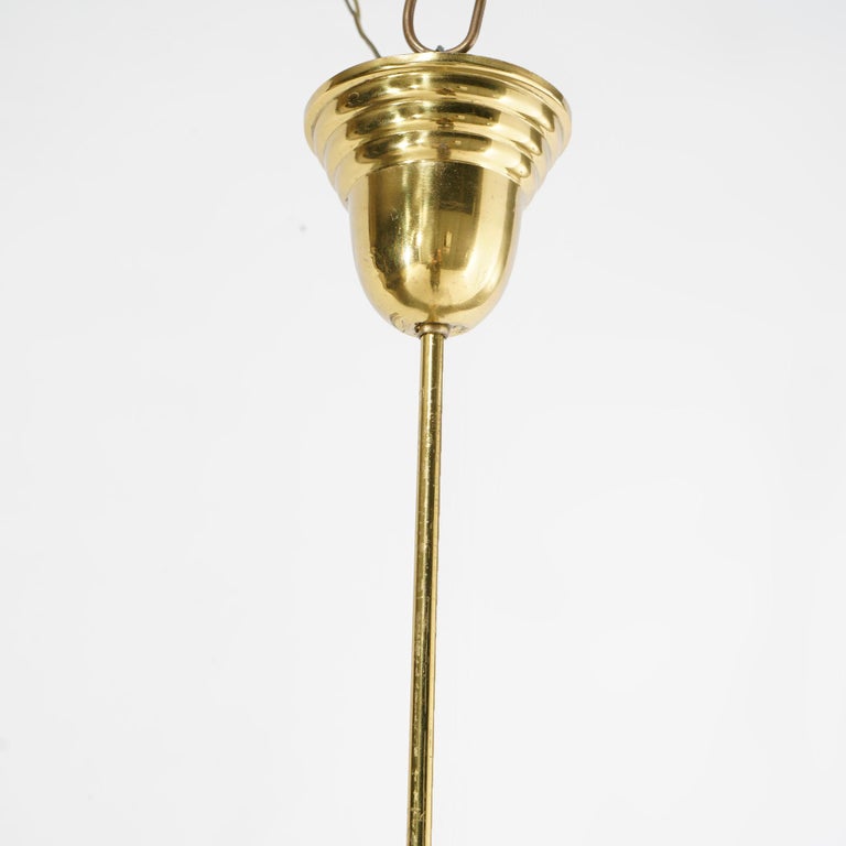Antique Brass Hanging Hall Light Fixture Circa 1920