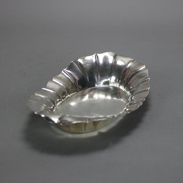 Wallace Sterling Silver Fluted Bread Tray Circa 1940