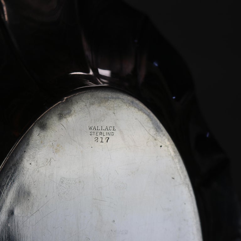 Wallace Sterling Silver Fluted Bread Tray Circa 1940