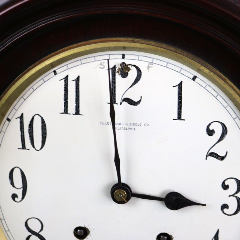 Antique Bailey, Banks and Biddle Neoclassical Mahogany Bracket Clock C1910