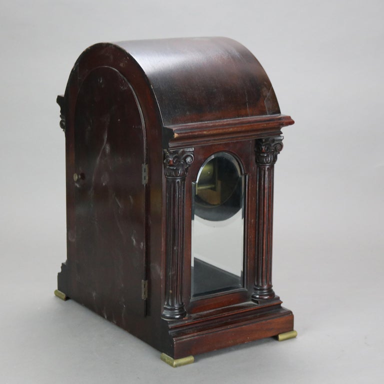 Antique Bailey, Banks and Biddle Neoclassical Mahogany Bracket Clock C1910