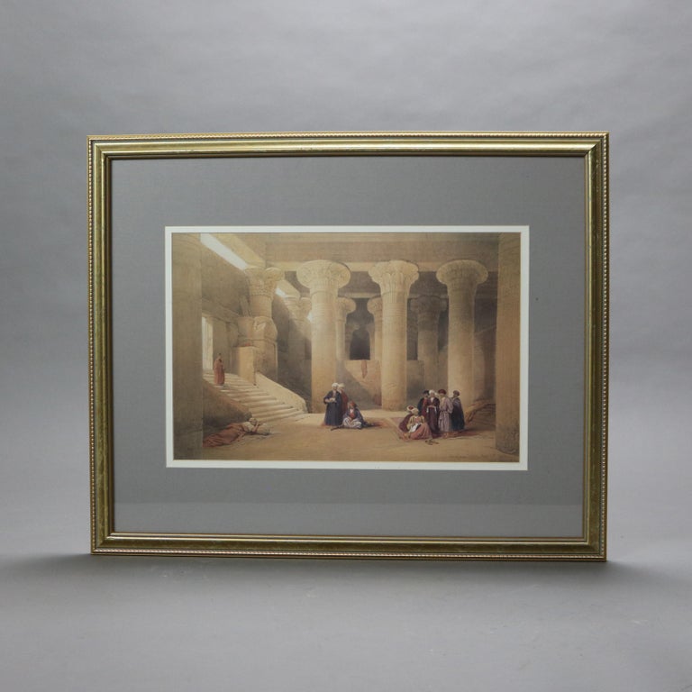 Pair Antique Prints of The Hypaethral Temple at Philae & Esneh C1855