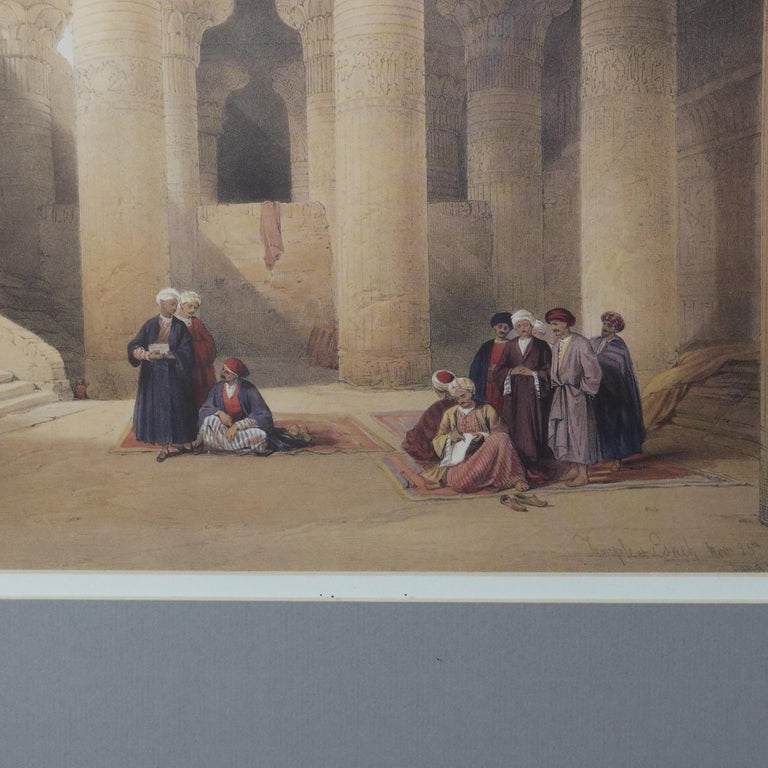 Pair Antique Prints of The Hypaethral Temple at Philae & Esneh C1855